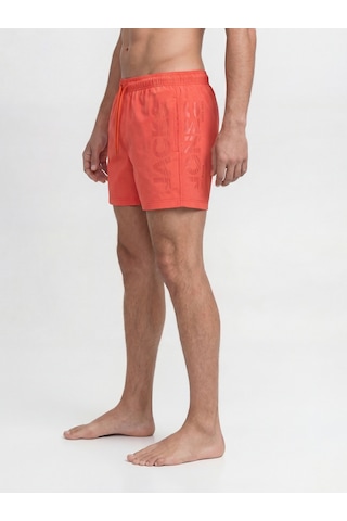 Jack & Jones Erkek Logo Detayli Normal Kalip - Maui - 12291391 Hot Coral