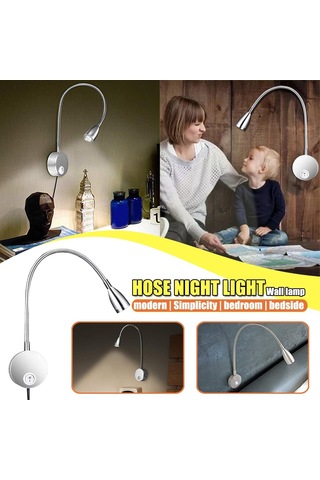 Sagit Başucu,okuma,ışık,,minimalist,led,yatak,okuma,lamba,kısılabilir,,başlık Gümüş