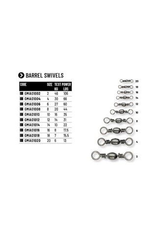 Colmic Barrel Swivels 12p 2