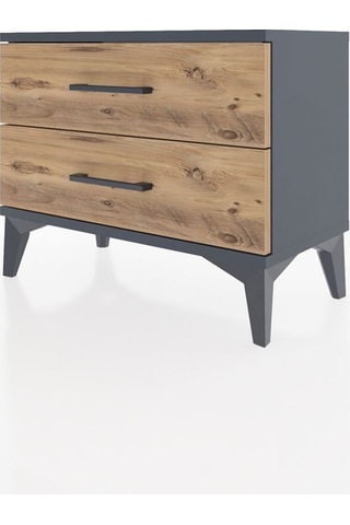 Arges Komodin 2 Çekmeceli 60x30x48 Antrasit-çam Antrasit