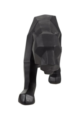 Geometrik Siyah Panter Dekoratif Obje Kubik Kaplan Obje 45 Cm