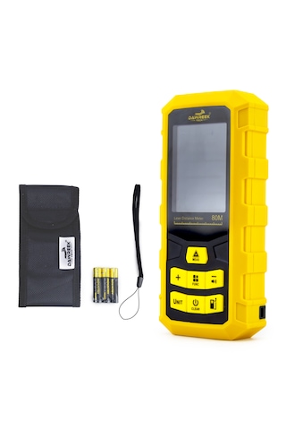 Dawreek Mesafe Ölçer H01 Yellow 80 Metre Dijital El Tipi Mesafe Ölçüm Cihazı