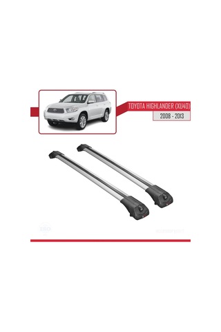 Toyota Highlander Xu40 2008-2013 Arası İle Uyumlu Ace-1 Ara Atkı Tavan Barı Gri