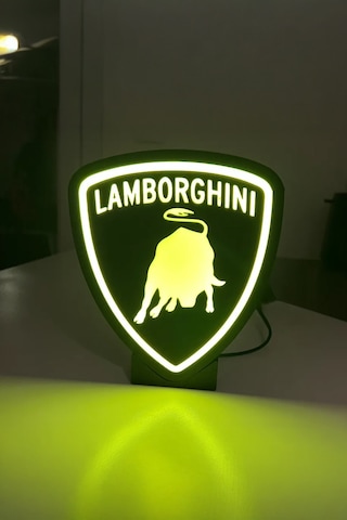 Lamborghini Dekoratif Aydınlatma Led Gece Lambası Çok Renkli