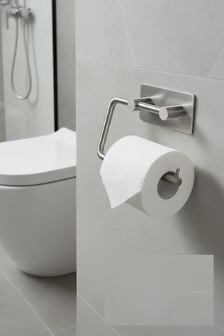 3'lü Set Paslanmaz Çelik Yapışkanlı Havlu Askılığı, Tuvalet Kağıtlığı Ve 2'li Askılık Yapışkanlı Metal
