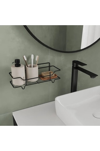 Milardo Banyo Rafı Düz, Siyah 363177347 Siyah Mat