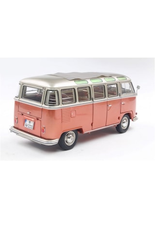 1:18 Ölçek 1962 Volkswagen T1 Samba Diecast Metal Minyatür Modelaraba 25cm