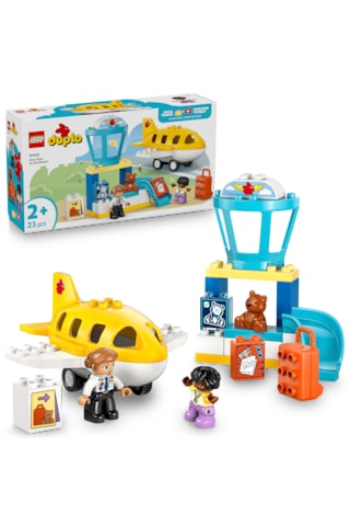 LEGO® DUPLO® Kasabası İlk Havaalanı Deneyimi 10443 - 2 Yaş ve Üzeri Çocuklar için Uçak İçeren Eğitici Oyuncak Yapım Seti (23 Parça)