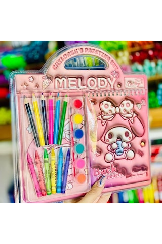 Sanrio Cinnamoroll Mymelody Kuromi Hediyelik Boyama Seti Pembe