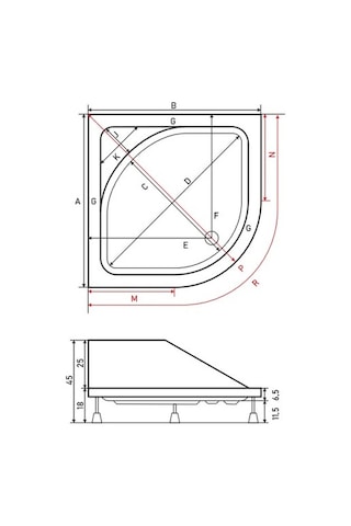 Shower 100X100 Oval Oturmalı Duş Teknesi