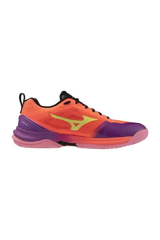Mizuno Wave Stealth Elite Unisex Hentbol Ayakkabısı Turuncu / Mor Çok Renkli
