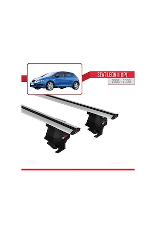 Seat Leon Iı 1p 2005-2009 Arası İle Uyumlu Ace-4 Ara Atkı Tavan Barı Gri