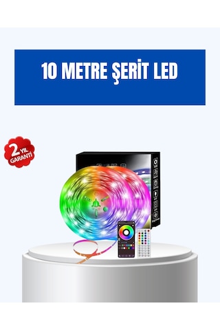 Sese Duyarlı 10m Smart Şerit Led Ios Android Kontrollü Rgb Işık Standart