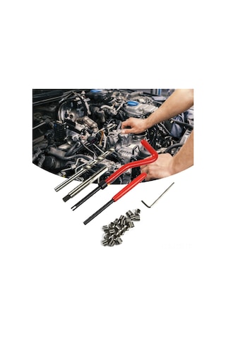 Geeroyoo 25 Parça M6 Vida Tamir Seti - Motor Ve Otomotiv Onarımı İçin Çelik Helicoil Vida Takımı