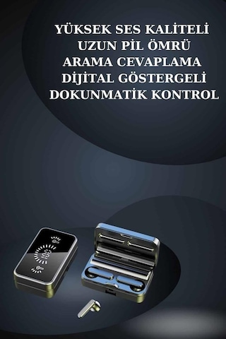 Bileklikli Amoled Ekran Akıllı Saat Ve Dijital Göstergeli Kablosuz Bluetooth Kulaklık Anc/ Enc - 550