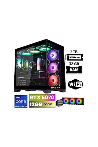 Xaser Lexus X150 i9-14900KF 32 GB 2 TB M.2 NVMe SSD 12 GB RTX5070 Free Dos Masaüstü Oyuncu Bilgisayarı