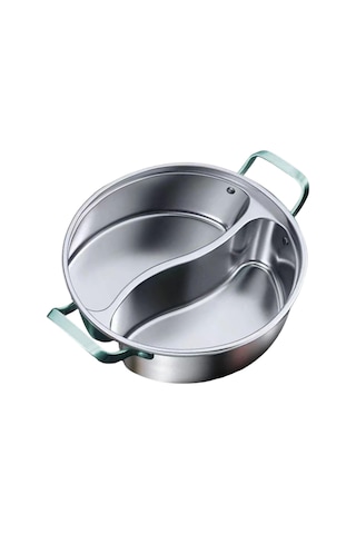 Homyl Çin Shabu Tenceresi 316 Paslanmaz Çelik Tencere 34cm