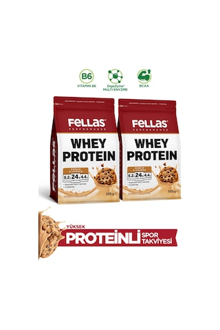 Fellas Whey Protein Tozu 1050 G - Kurabiye Aromalı 525 G x 2 Kurabiye