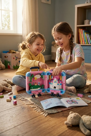Ogi Mogi Toys Eğitici Bloklar Pembe Valiz 519 Parça Yapı Seti