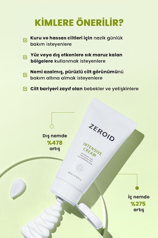 Aşırı Kuru Hassas Cilde Bariyer Desteği Sunan Yoğun Nemlendirici Krem Zeroıd Intensive Cream