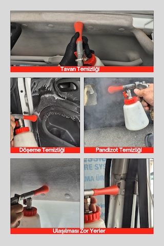 Çift Bilyeli Tornador Detay Temizlik Tabancası Oto Yıkama