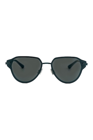 Bottega Veneta Bv 1271s 001 63 Unisex Geometrik Siyah Metal Güneş Gözlüğü