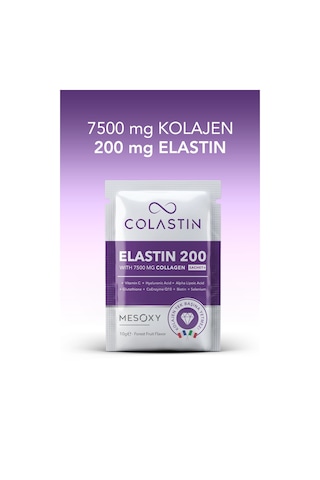 Colastin 7500 Mg Kolajen 200 Mg Elastin 30 Adet Toz Saşe Kolay Ve Yumuşak Içim