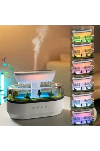 Yağmur Damlası Efektli Hava Nemlendirici Ve Aroma Difüzör