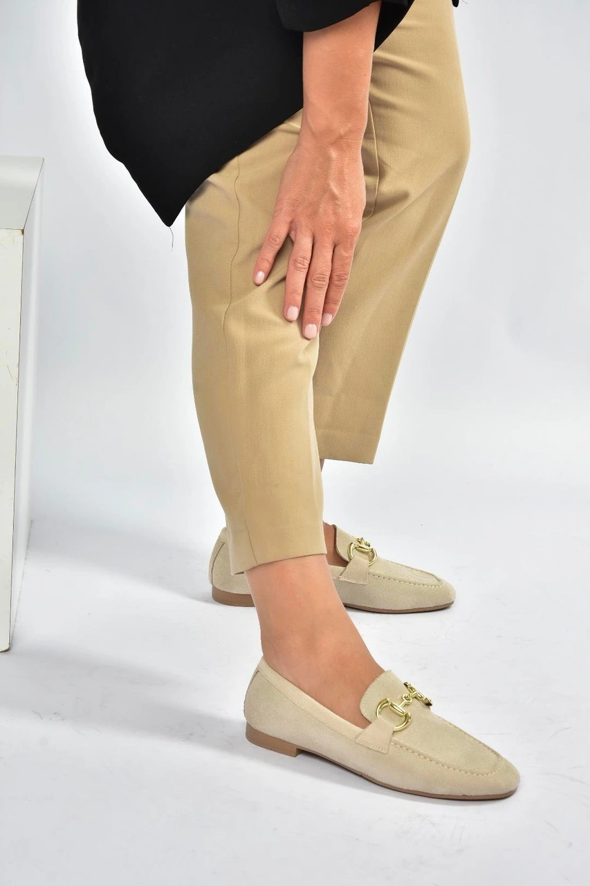 Fox Shoes V780161202 Bej Süet Günlük Kadın Ayakkabı Bej-süet