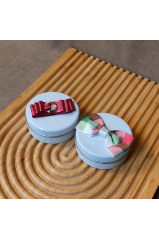 Uretti - Ayşe 7362 8284 El Yapımı 2'li Misk - Amber Ve Okaliptus Metal Kutuda Mum - 3 X 7 Cm Beyaz