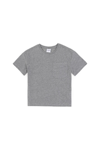 U.S. Polo Assn. Erkek Çocuk Gri Melanj Bisiklet Yaka Tişört 50295428-VR086