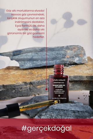 Bade Natural Kuşburnu Çekirdeği İçerikli Aydınlatıcı ve Leke Karşıtı Göz Serumu 15 ML
