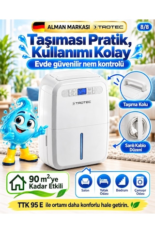 Trotec TTK 95 E Nem Alıcı 30 L/ 90 m²