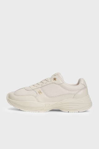 Tommy Hilfiger Logolu Deri Sneaker Ayakkabı Kadın Ayakkabı Fw0fw09413 Aeo Bej