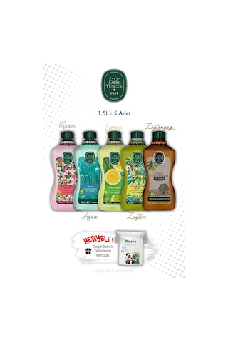5'li Set Akdeniz Esintisi Sıvı Sabunlar Eyüp Sabri Tuncer 1.5l Ve Rosıe