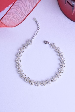 Innuendo Jewelry 925 Ayar Gümüş Sıralı Papatya Bileklik Gümüş