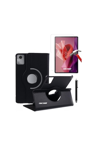 Lenovo Tab M11 /tab K11 11inç Modeliyle 360 Dönerli Tablet Kılıfı 3lü Set Uyumlu Arka Kapak