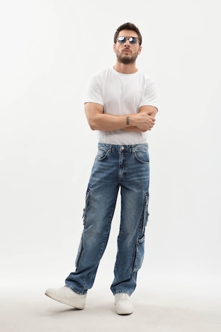 Banny Jeans Erkek Kargo Cepli Jean Pantolon Mavi