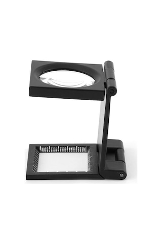10x28mm Üç Katlanır 10x Büyüteç Çinko Alaşımlı Büyüteç Ölçekli Büyüteç