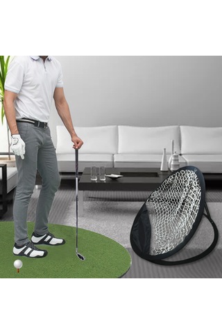 Qingmipy Golf Topu Doğruluğu Geliştirici Egzersiz Ağı - Dayanıklı Nylon, Hızlı Kurulum, Ev Ve Dışarıda Kullanım Siyah