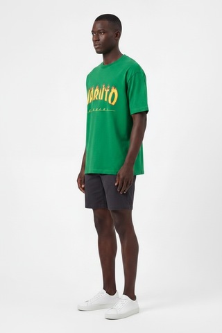 Blow Up Future Gen Naruto Oversize Erkek T-shirt 141419 Yeşil