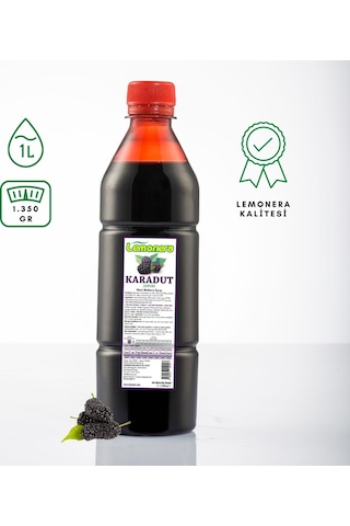 Lemonera Karadut Şurubu Karadut Aromalı Konsantre İçecek 1 L