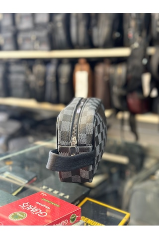 Trg Polo Gri Dama Desen El Portföy Çanta Gri