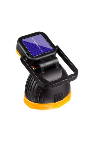 Powermaster Pm-8033a Solar Şarjlı 6 Modlu El Feneri Ve Işıldak Acil Durum Lambası Beyaz Sarı Kırmızı Gösterildiği Gibi