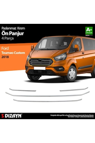 Ford Tourneo Custom Krom Ön Panjur 4 Prç 2018 Üzeri