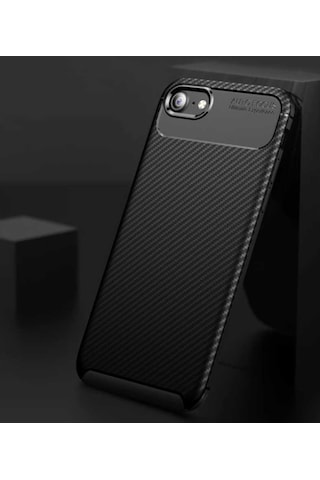 Apple Uyumlu iPhone 8 Kılıf Zore Negro Silikon Kapak-Siyah