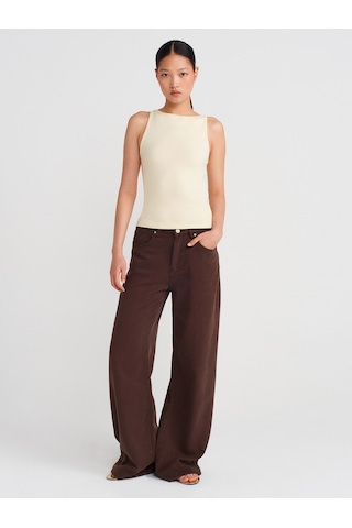 Dilvin 21048 Halter Yaka Top-açık Sarı Açık Sarı