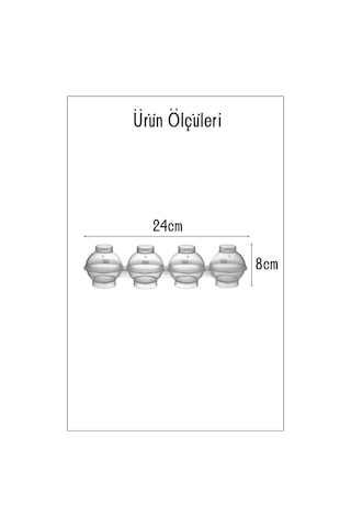 4'lü Küre Buz Kalıbı Şeffaf