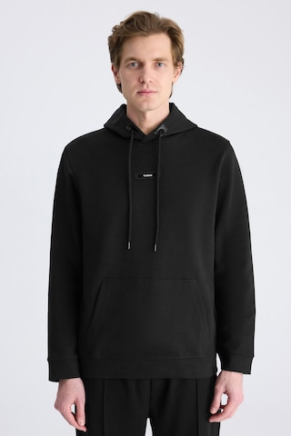 Twn Slim Fit Siyah Düz Örgü Pamuklu Sweatshirt 5ece247020042 Çok Renkli