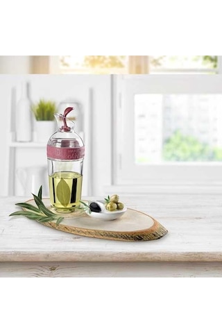 Cam Yağdanlık Fresh Ölçülü Yağ Şişesi Yağdanlık Çok Renkli